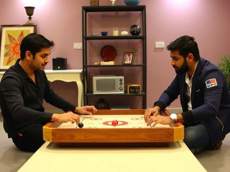 Turbo Carrom Warrior celebrity match featuring Indian cricketer and actor playing together